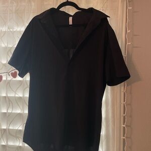 Men’s TALL Black Button Up
